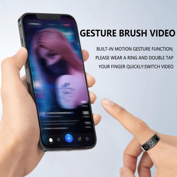 Smart Health Monitoring Ring, IP68 Smart Ring for Women, Men, a Variety of Sport - Picture 6 of 10